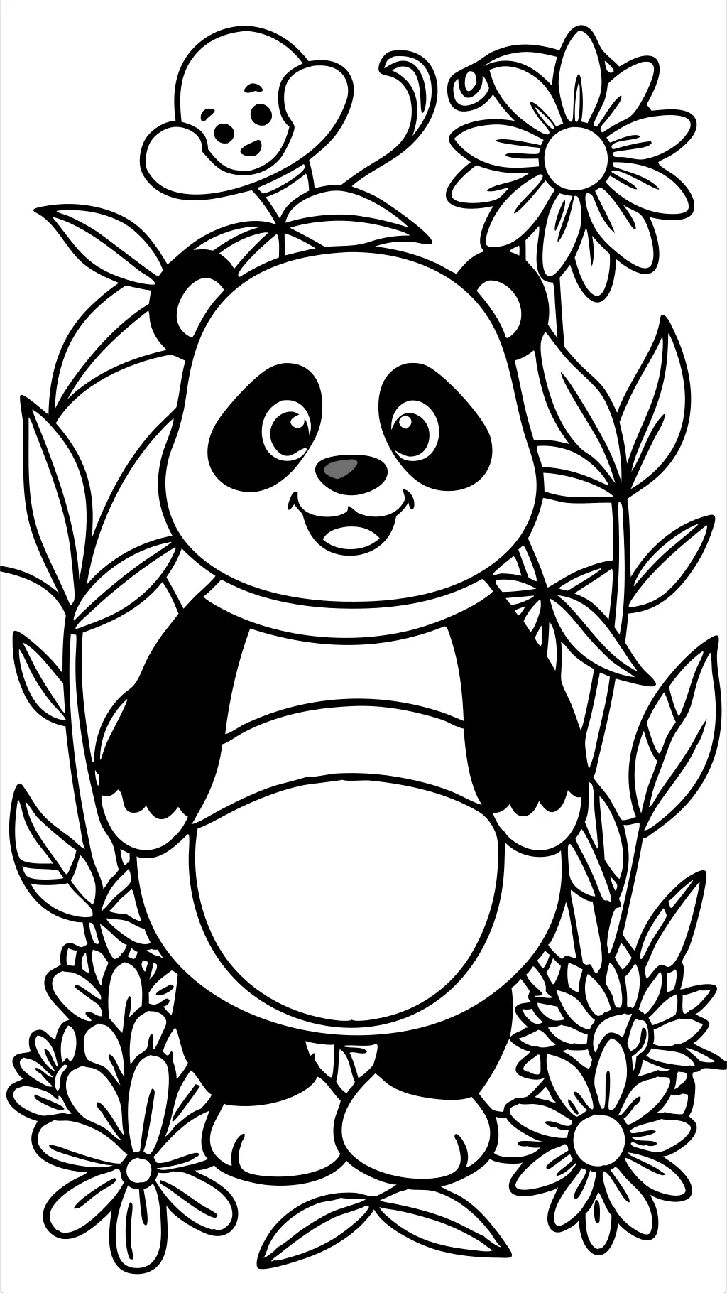 coloriage combo panda